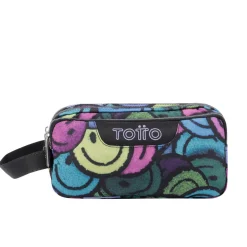 TOTTO - Estuche escolar tres compartimentos emojis Agapec* Material Escolar
