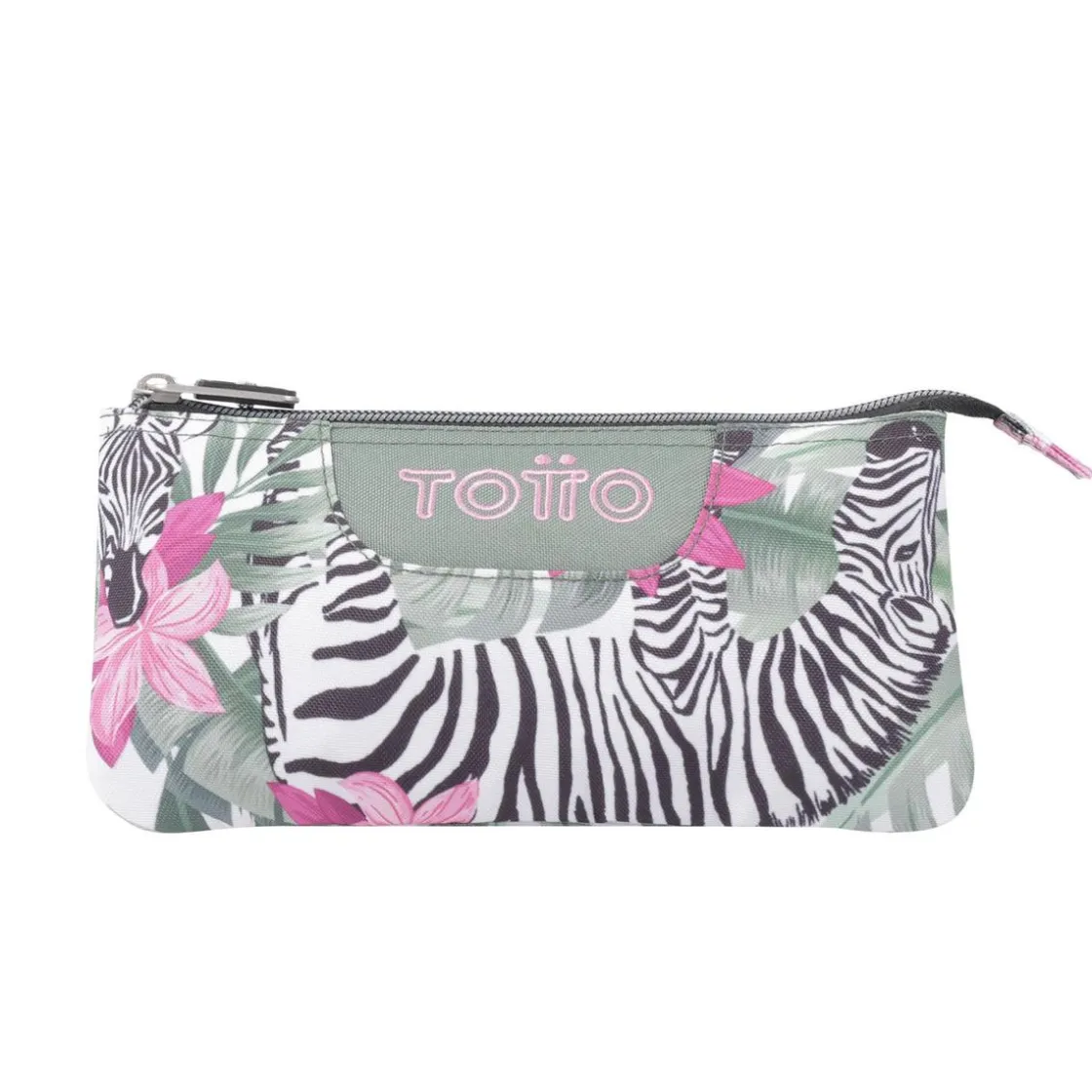 TOTTO - Estuche escolar tropical cebras Tablero* Material Escolar