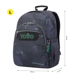 TOTTO - Mochila escolar adaptable a carro fractal Acuareles