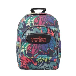 TOTTO - Mochila escolar adaptable a carro graffiti Acuareles