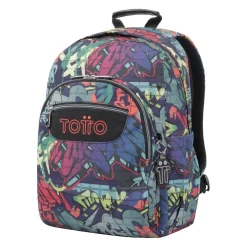 TOTTO - Mochila escolar adaptable a carro graffiti Acuareles