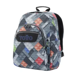 TOTTO - Mochila escolar adaptable a carro bloques Acuareles* Material Escolar