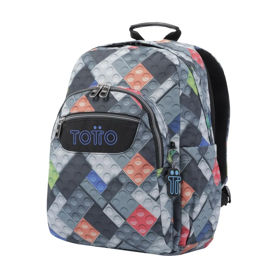 TOTTO - Mochila escolar adaptable a carro bloques Acuareles* Material Escolar