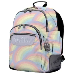TOTTO - Mochila escolar arcoíris Rayol* Material Escolar