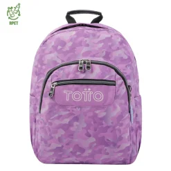 TOTTO - Mochila escolar camuflaje rosa Acuarela
