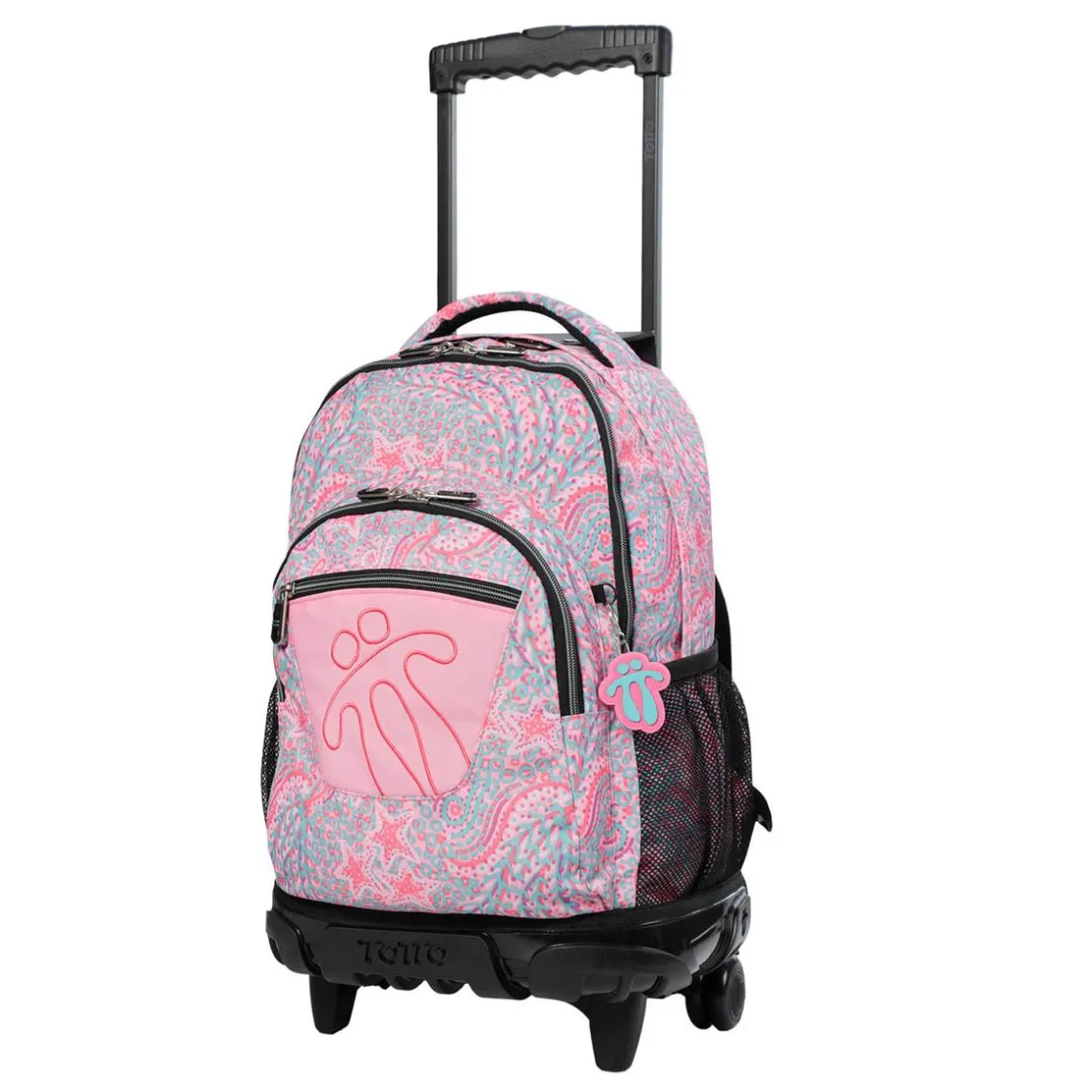 TOTTO - Mochila escolar con ruedas Renglones Ocean* Material Escolar