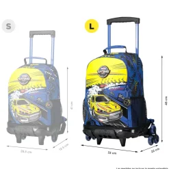 TOTTO - Mochila escolar con ruedas grande Velocity* Material Escolar