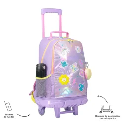TOTTO - Mochila escolar con ruedas grande Emojy* Material Escolar