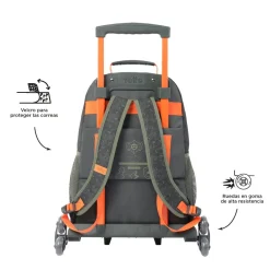 TOTTO - Mochila escolar con ruedas grande Brawlmaster* Material Escolar
