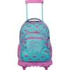TOTTO - Mochila escolar con ruedas Renglones - Corazones