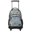 TOTTO - Mochila escolar con ruedas Renglones Newspaper