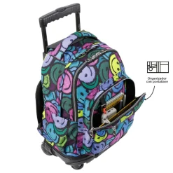 TOTTO - Mochila escolar con ruedas emojis Renglones