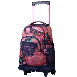 TOTTO - Mochila escolar con ruedas Renglones - Mega