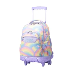 TOTTO - Mochila escolar con ruedas arcoíris Renglones* Material Escolar