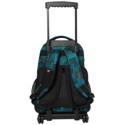 TOTTO - Mochila escolar con ruedas Renglones - Azul
