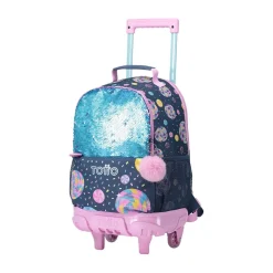 TOTTO - Mochila escolar con ruedas mediana Sweet Candy* Material Escolar