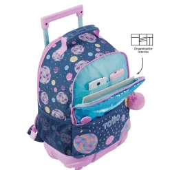 TOTTO - Mochila escolar con ruedas mediana Sweet Candy* Material Escolar