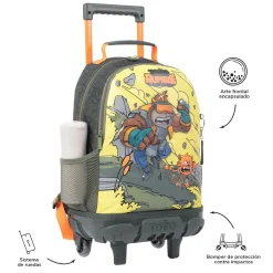 TOTTO - Mochila escolar con ruedas mediana Brawlmaster* Material Escolar