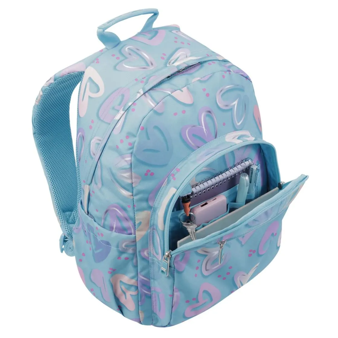 TOTTO - Mochila escolar corazones pintados Acuarela* Material Escolar