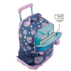 TOTTO - Mochila escolar con ruedas grande Sweet Candy* Material Escolar