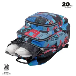 TOTTO - Mochila escolar cyber monstruos Crayoles* Material Escolar