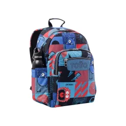 TOTTO - Mochila escolar cyber monstruos Acuarela* Material Escolar