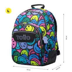 TOTTO - Mochila escolar emojis Crayoles* Material Escolar