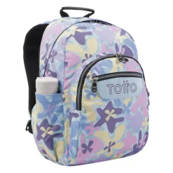 TOTTO - Mochila escolar flores hawaianas Acuarela