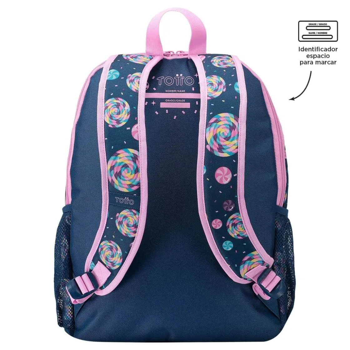 TOTTO - Mochila escolar grande Sweet Candy* Material Escolar