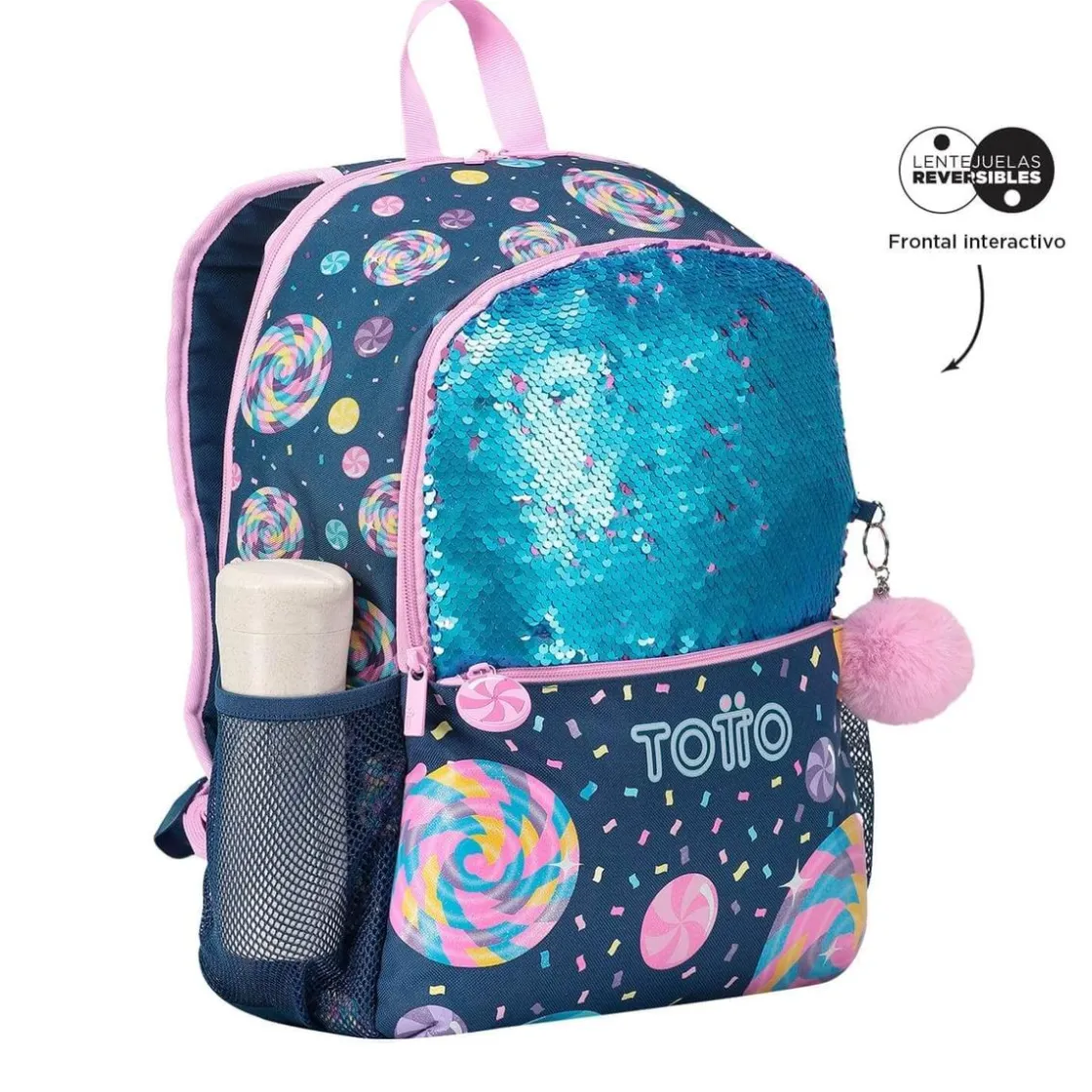 TOTTO - Mochila escolar grande Sweet Candy* Material Escolar