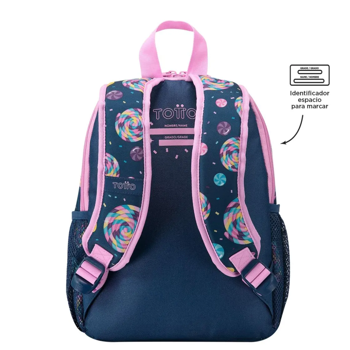 TOTTO - Mochila escolar pequeña Sweet Candy* Material Escolar