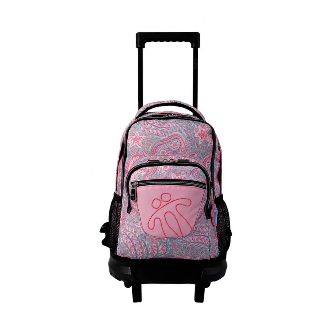 TOTTO - Mochila escolar pequeña con ruedas Resma - Líneas y puntos* Material Escolar