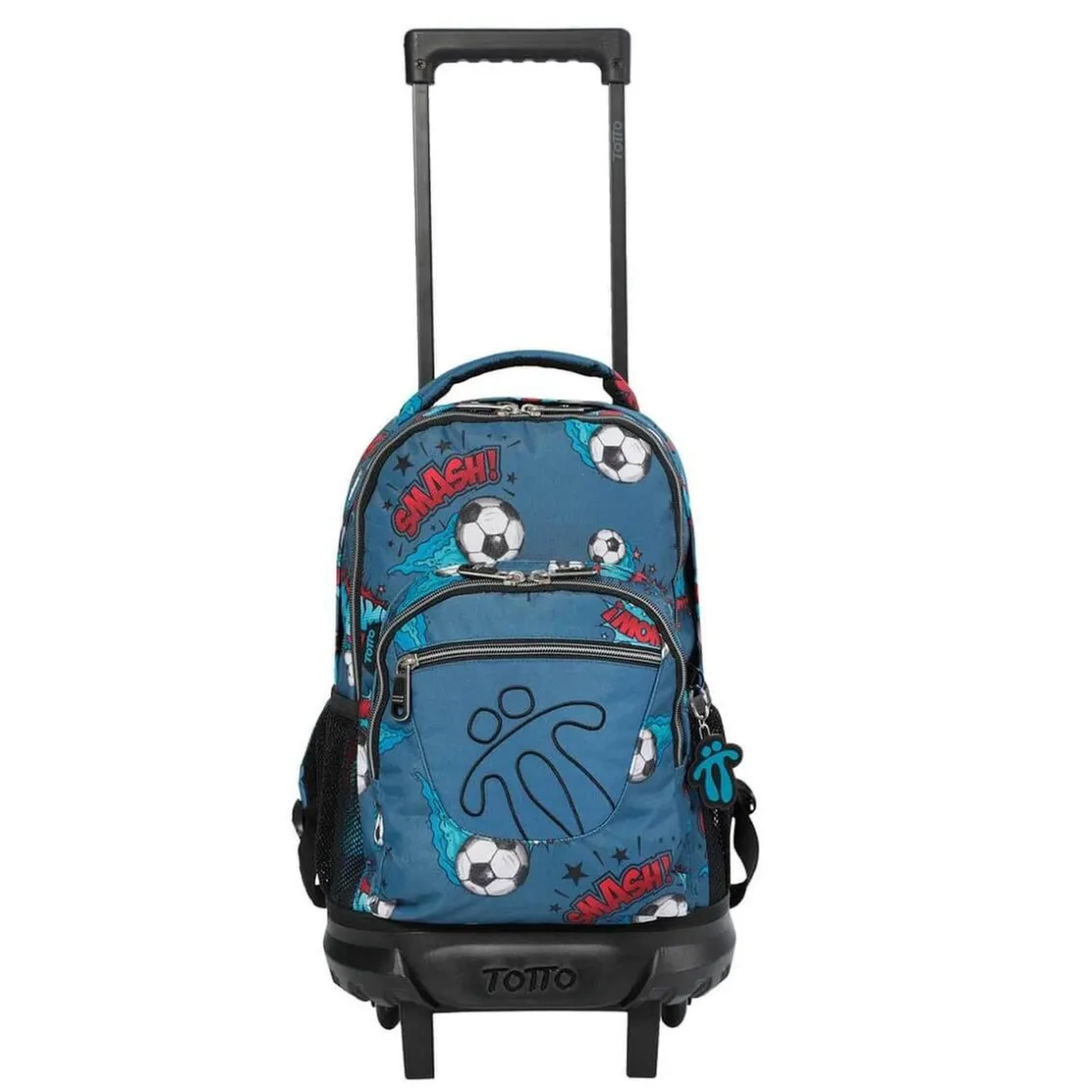 TOTTO - Mochila escolar pequeña con ruedas Resma - Fútbol