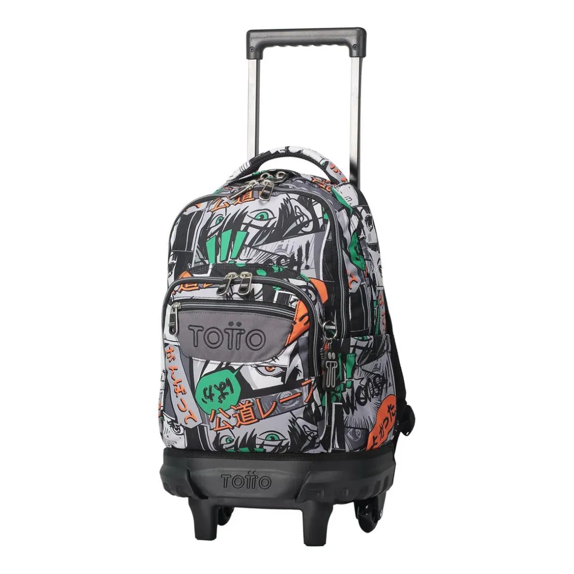 TOTTO - Mochila escolar pequeña ruedas manga Resma* Material Escolar