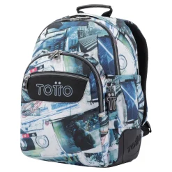 TOTTO - Mochila escolar postales y casetes Rayol