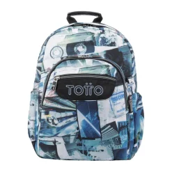 TOTTO - Mochila escolar postales y casetes Acuarela