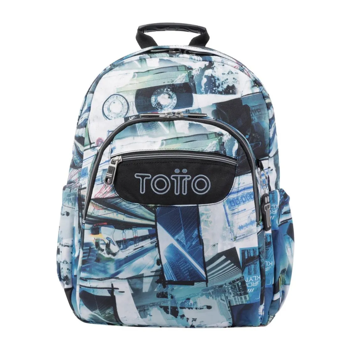 TOTTO - Mochila escolar postales y casetes Acuarela