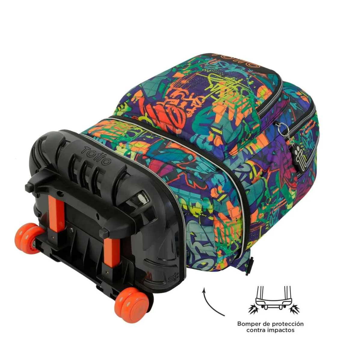 TOTTO - Mochila escolar ruedas desmontable graffiti Tiza* Material Escolar