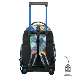 TOTTO - Mochila escolar ruedas desmontable bloques Tiza* Material Escolar