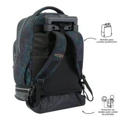 TOTTO - Mochila escolar ruedas desmontable salpicado color Tiza* Material Escolar