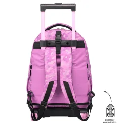 TOTTO - Mochila escolar ruedas desmontable camuflaje rosa Tiza* Material Escolar