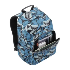 TOTTO - Mochila escolar tiburones Acuarela