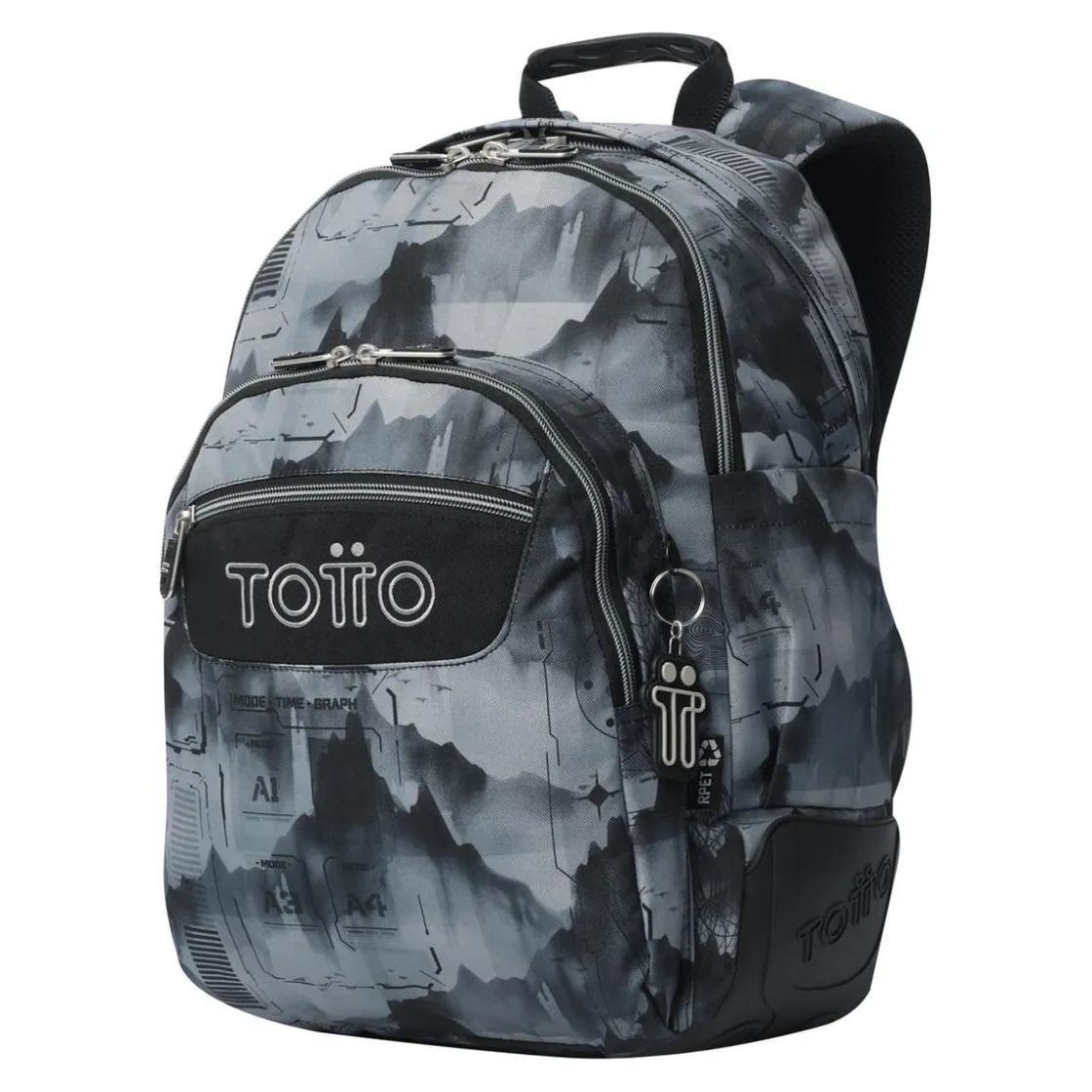 TOTTO - Mochila Rayol Digital Hill* Material Escolar