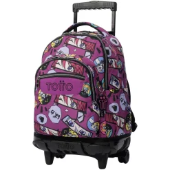 TOTTO - Mochila Renglones con ruedas Kitsune