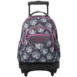 TOTTO - Mochila Renglones con ruedas Kitten Rose
