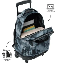 TOTTO - Mochila Renglones con ruedas - Digital Hill