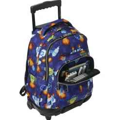 TOTTO - Mochila Renglones con ruedas Space Blue