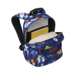 TOTTO - Mochila Tempera Space Blue* Material Escolar