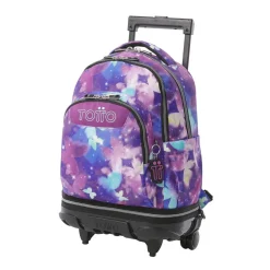 TOTTO - Mochila Tiza con ruedas Glitter Star Butterfly