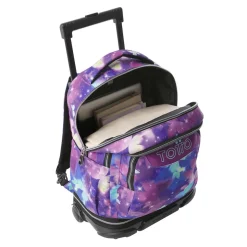 TOTTO - Mochila Tiza con ruedas Glitter Star Butterfly